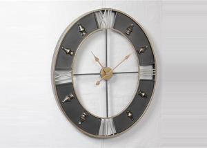 China Industrial Creative Silent Oval 3D Metal Wall Art Clock wholesale