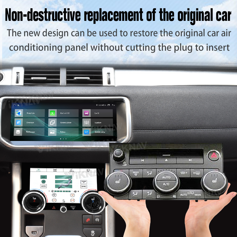 Viknav Car Radio For Land Rover Evoque L551 L538 (2012-2018) 10.25 inch With AC Air Conditioning Panel Climate Control