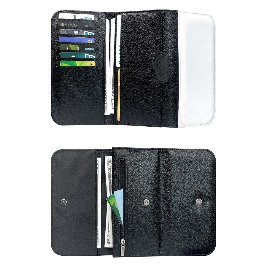 Three Fold Large Size Sublimation Continental Wallet With Multiple Card Slots Clutch For Man And Lady
