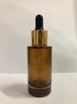 30ml Amber Glass Cosmetic Dropper Bottle Essential Oil Bottle with Alumite