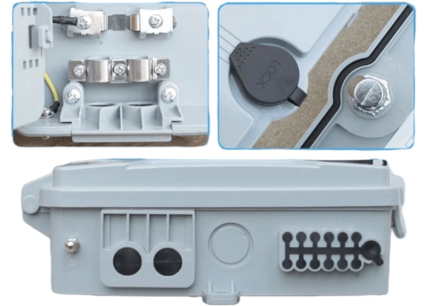 Fiber Optic Terminal Box 12Port SC/LC/ST/FC IP-66 UPC/APC Light Gray FTTH
