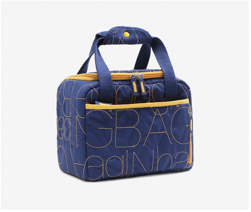 Simple Zipper Recycled Portable Insulated Washable Canvas Lunch Bag