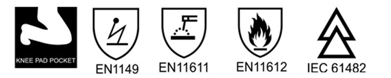 EN11611 Fire Resistant Clothing For Welding , 350gsm Water Proof Workwear