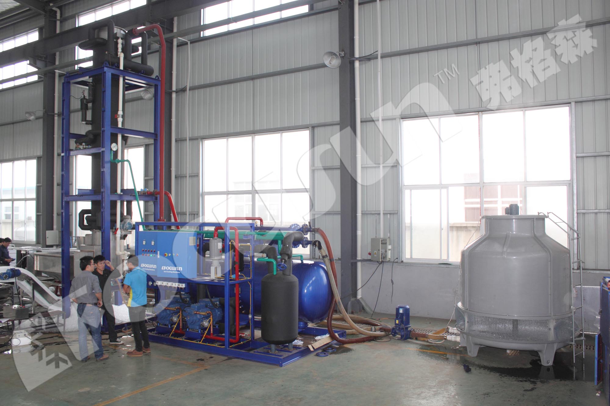 Focusun 1T 2T 5T 10T 15T 20T 25T 30T Automatic Tube Ice Making Machine for Industrial