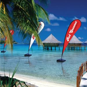 China Floating Printed Feather Flag Banners Aluminum Fiberglass HDPE Material wholesale