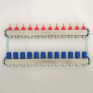 China 12 Circuits stainless steel radiant floor heating manifold wholesale