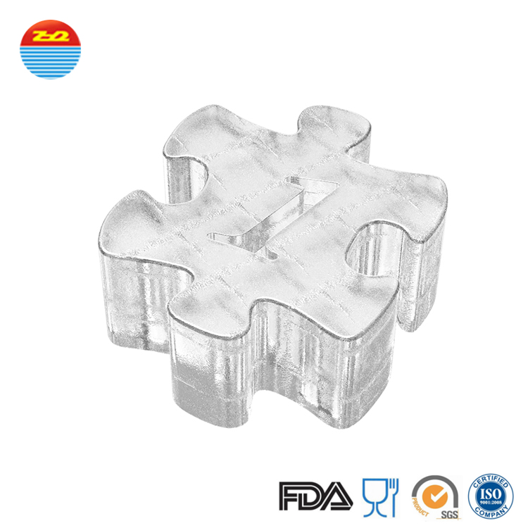 Custom Creative Funny Interesting Cute Design Puzzle Shape Ice Cube Maker Mould Silicone Ice Tray Mold