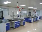 Steel C Frame Wood Lab Furniture , Counter Top Island Table For Laboratory