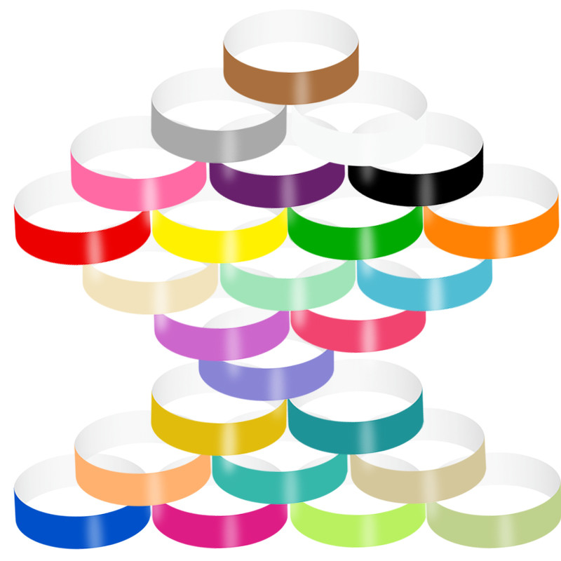 Adjustable Tyvek VIP Paper Wristbands Waterproof Tear Resistant Disposable Admission Ticket Paper Bracelet For Event
