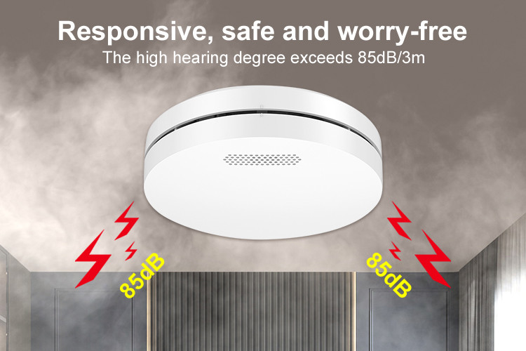 Tuya Smart Accurate 85dB Smoke Alarm Detector With Photoelectric