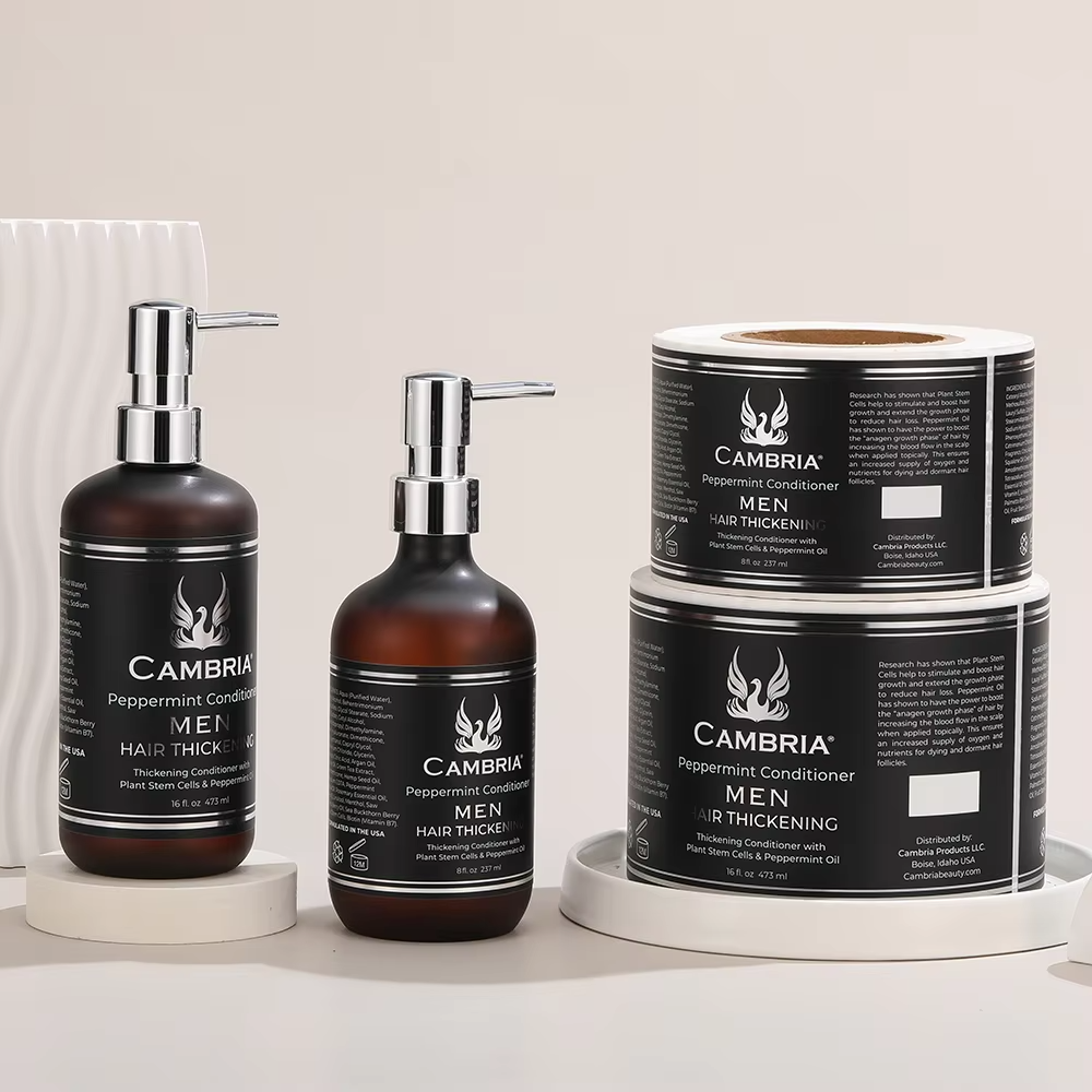 Custom Eco Friendly Waterproof Cosmetic Self Adhesive Labels For Cosmetic Jars