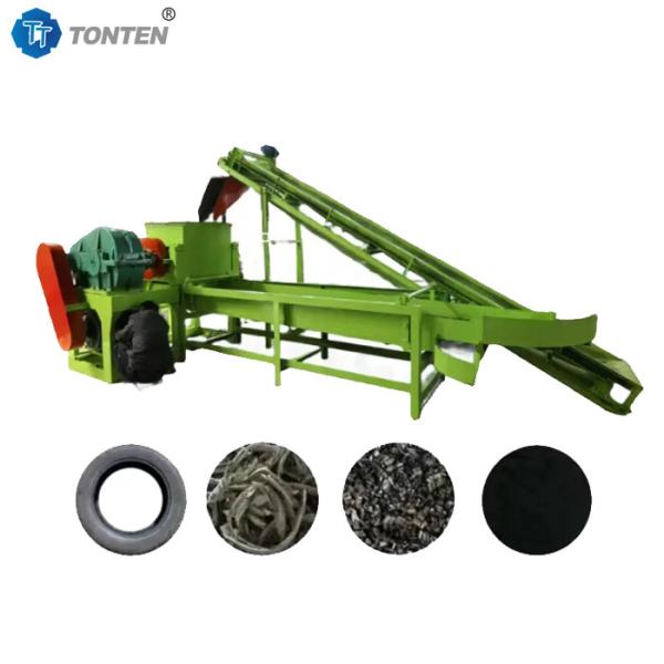 Quality OTR Truck Scrap Tyre Recycling Plant Tire Crusher Rubber Powder Machine for sale