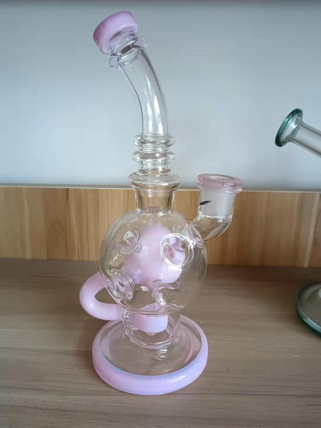 14 Inches Hand Blown Glass Smoking Pipe Customized Color