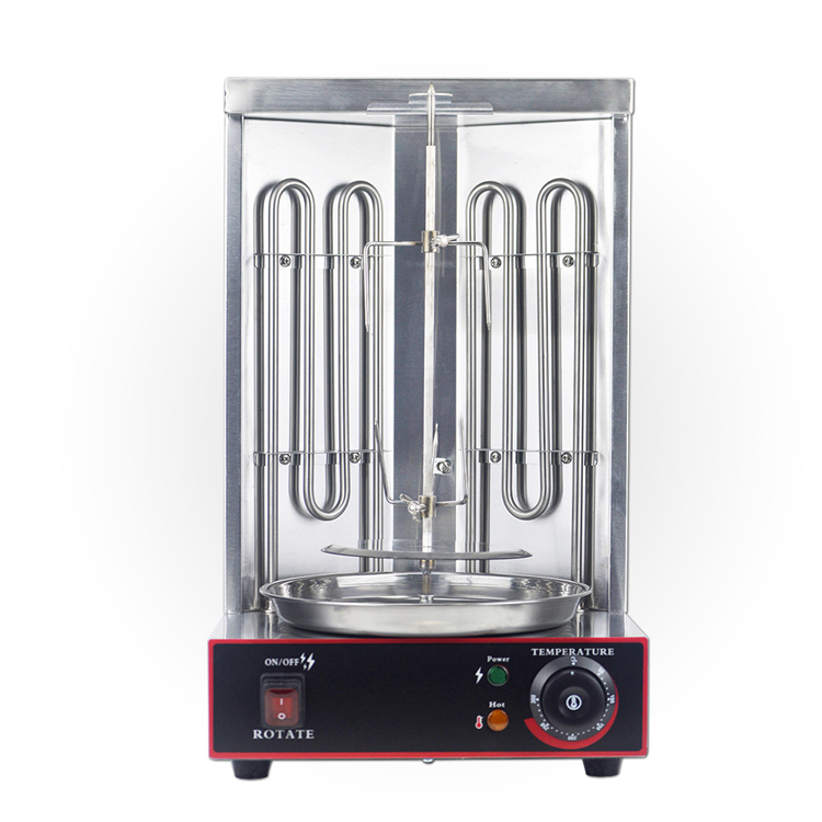 2 Burners Electric Vertical Rotisserie Chicken Broiler for Automatic Meat Production