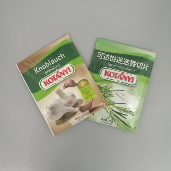 Rosemary Sliced Seasoning Plastic Packaging Small Sachet 3 Sides Sealed Aluminum Bags For Packing