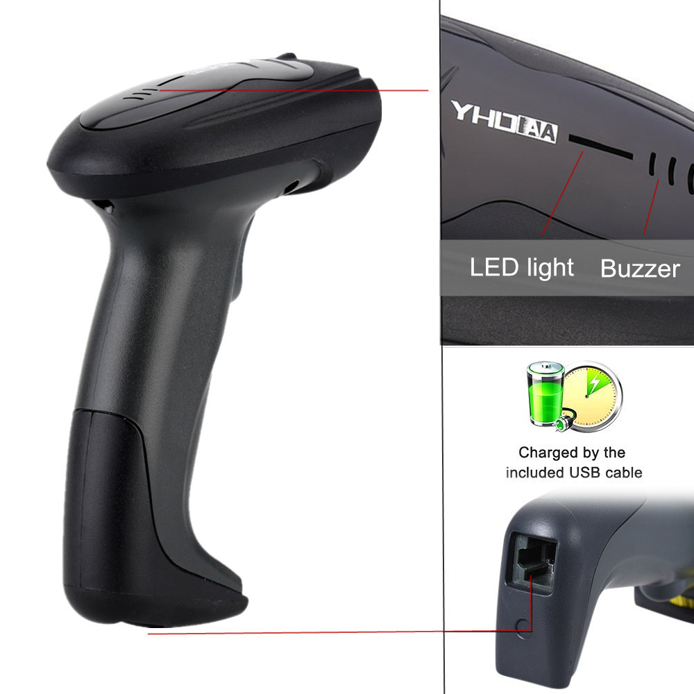 1D 2D High Resolution Barcode Scanner Wireless For Stores Supermarket