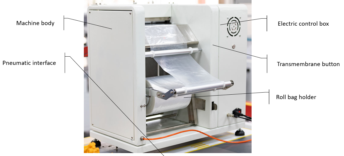 Wood Packaging Rollbag Bagger Sealing and Labeling Machine for Poly Bags 1000x760x800mm