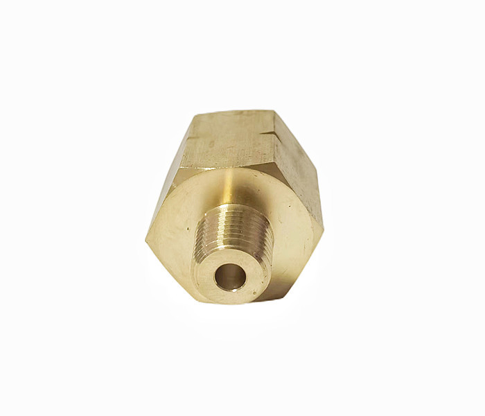 CNC Threaded Brass Pipe Fitting FNPT X MNPT 3/8" X 3/8" Size