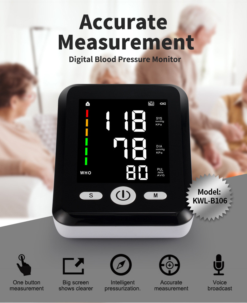 Home Medical Sphygmomanometer With Smart Display Simultaneous Detection Of Heart Rate