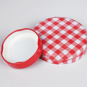 China Cap Free Sample 63mm Gold Golden Metal Lug Lid wholesale