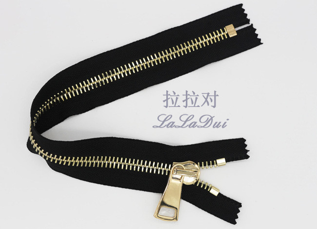 Gold Euro Teeth 36 Inch Heavy Duty Metal Zippers 10 # 12 # For Luggage / Shoes