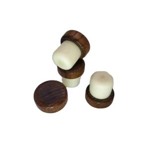 China Non Spill Sealing Plug Cap Synthetic Cork Wooden Top Aluminum Metal Wine Bottle Cork wholesale