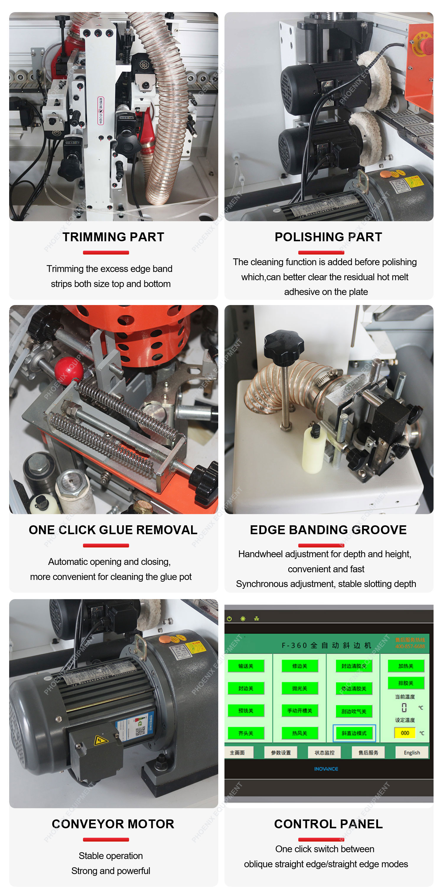 Woodworking Pre Milling Edge Banding Machine with 45 Pressure Roller Wheels and More