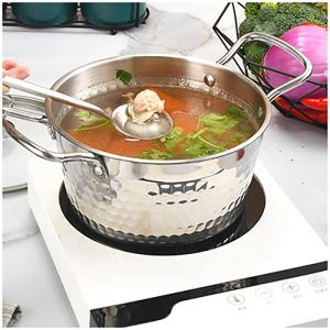China Silver Kitchen Sauce Pans Stainless Steel 304 With Glass Lid wholesale