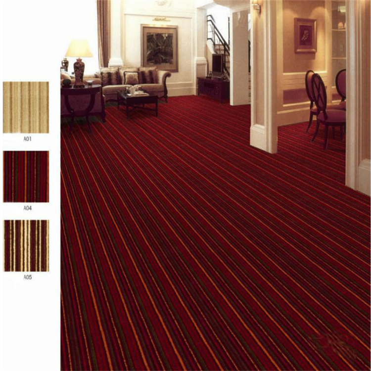 Red multi level loop blending material carpets for home