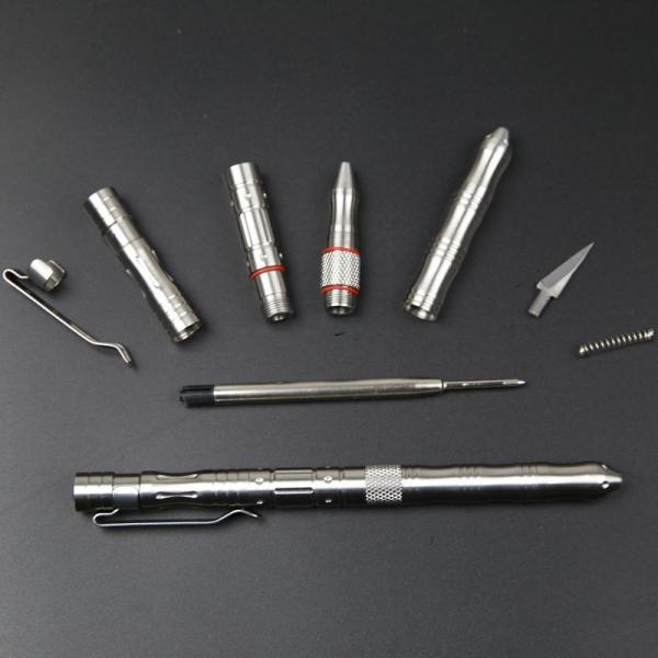 Wholesale Special Design multi founctional tactical pen with compass and knife Self Defense tool