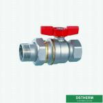 CW617N Forged Brass Ball Valve Butterfly Handle Double Female Threaded Brass