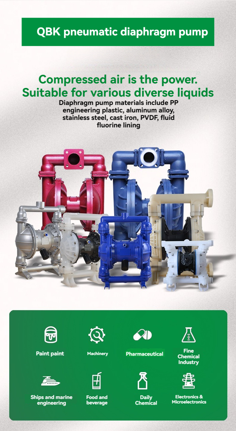 Aluminium Alloy Pneumatic Diaphragm Pump Sewage Impurity Resistant