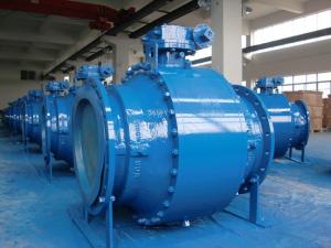 China Anti Static Three Piece Fire Safe Trunnion Ball Valve wholesale