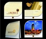Desk calendar, calendar, advertisement.