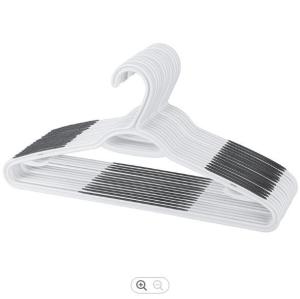 China 42cm Non Slip Clothes Hangers , Striped Plastic Hotel Hangers wholesale