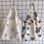 EMBROIDERY BLACK BUTTERFLY CANVAS BAG LACE FAIRY LEISURE TRAVEL FEMALE BAG ART