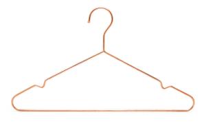 China Wrinkle Free Copper Plated Metal Wire Coat Hangers wholesale