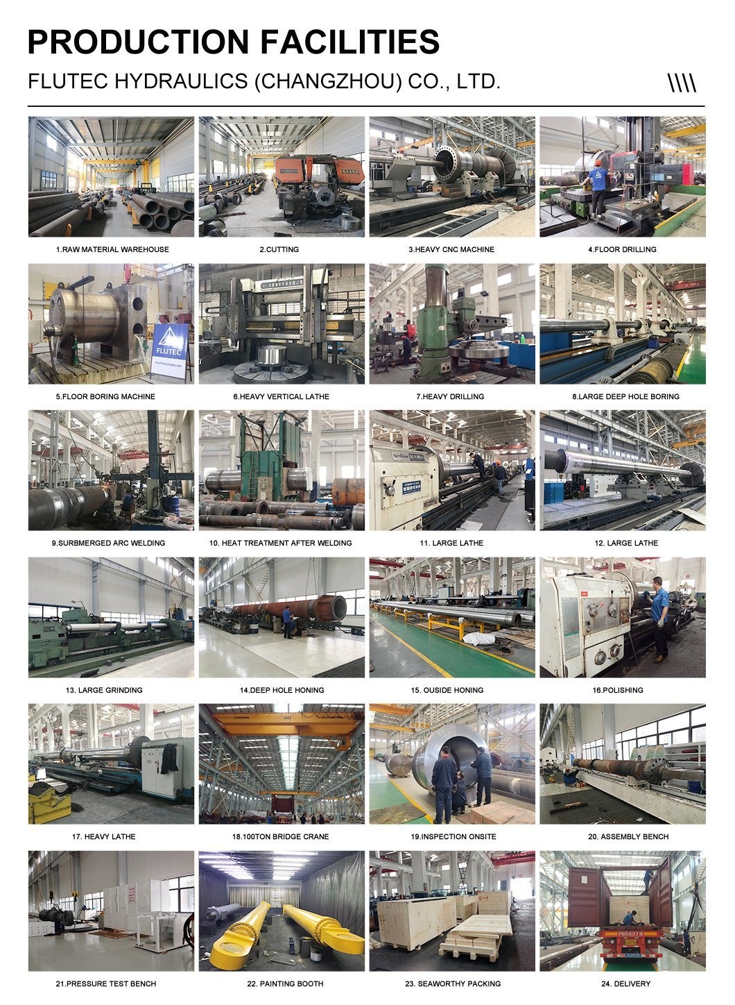 Carbon Steel Hydraulic Cylinder Piston Rod Double Acting ISO9001 Approved