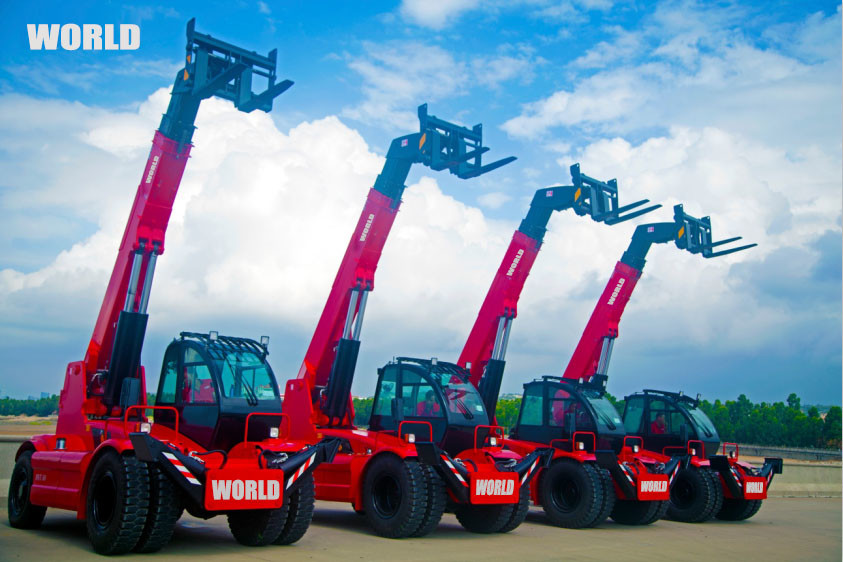 World 5ton Rough Terrain Forklift With Certification Telescopic Handler