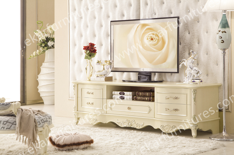 Modern Furniture Solid Wood Glass Cabinet Tv Stand TV 662