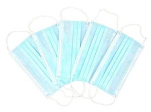 China Antibacterial BFE95% Earloop 3Ply Non Woven Fabric Disposable Surgical Face Mask wholesale