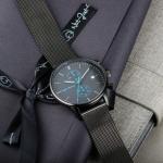 Business 3ATM Black Analogue Watch OEM 20mm Luxury Quartz Watch