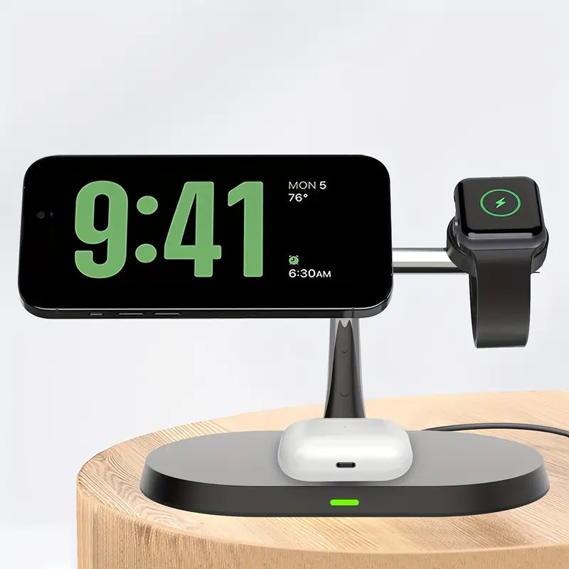 Magnetic 3-in-1 Wireless Charging Station For Qi Phone Airpod & IWatch