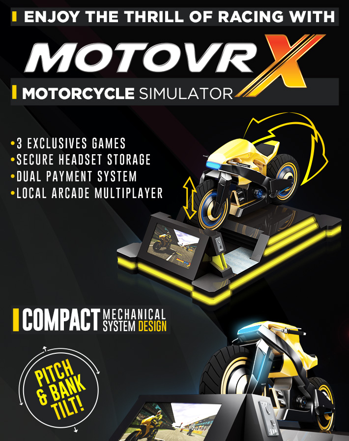 High Dynamic Virtual Reality Motorcycle Ride , 24 Inch Displayer VR Driving Games