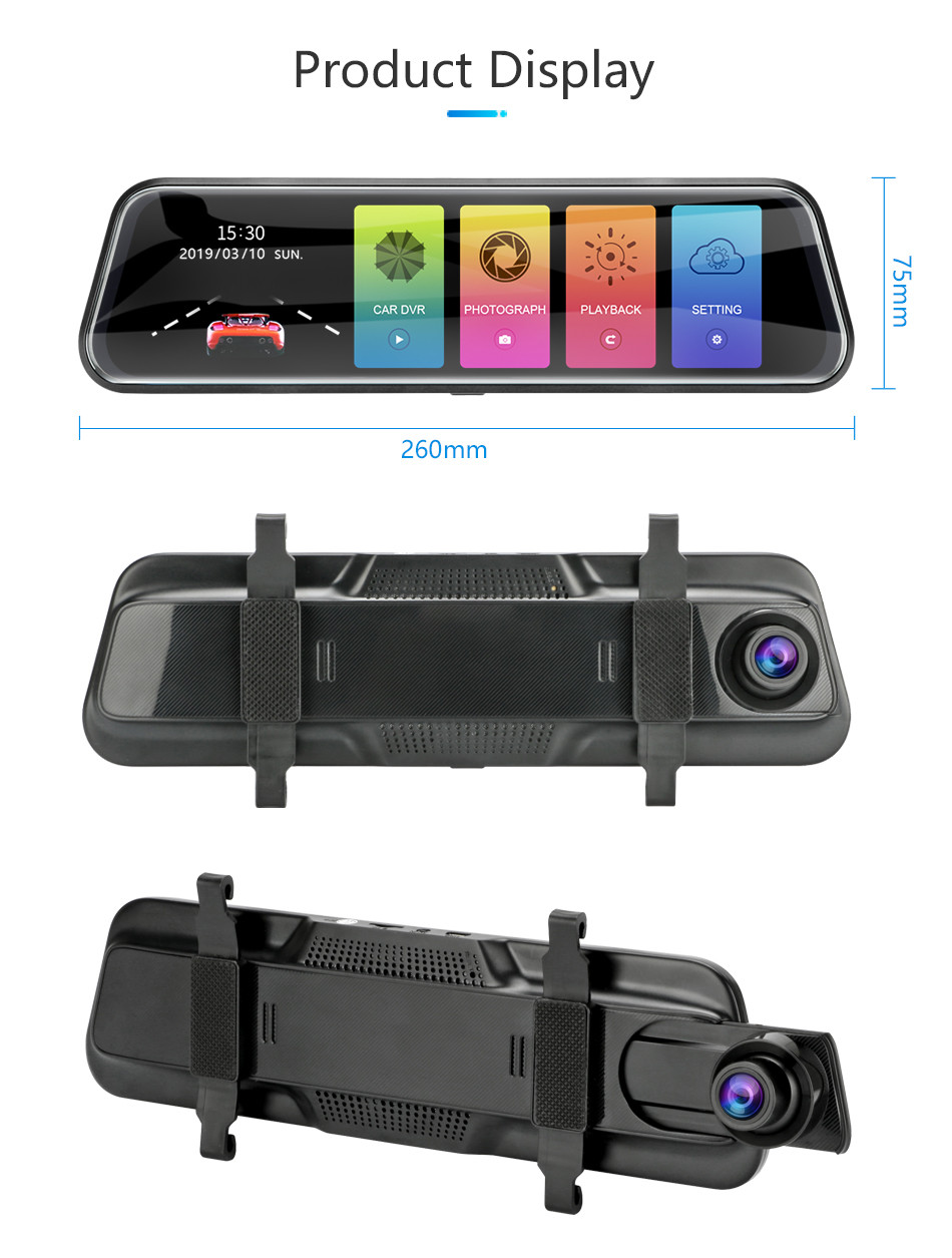 32GB Voice Control Car Camcorder FHD 1080P Dashcam Mode Parking IP57 Waterproof