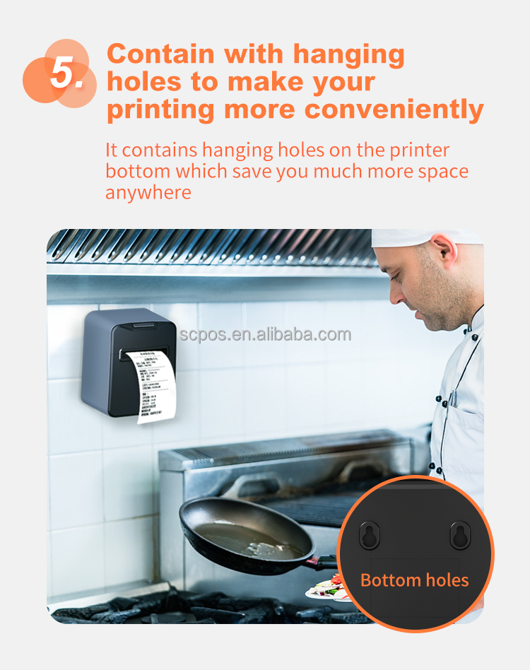 Point of Sale System 80mm Thermal Receipt Printer with Auto Cutter USB LAN Convenient
