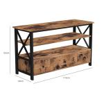 TV Stand with 3 Drawers, Rustic Industrial Furniture, Multi-functional TV Stand,