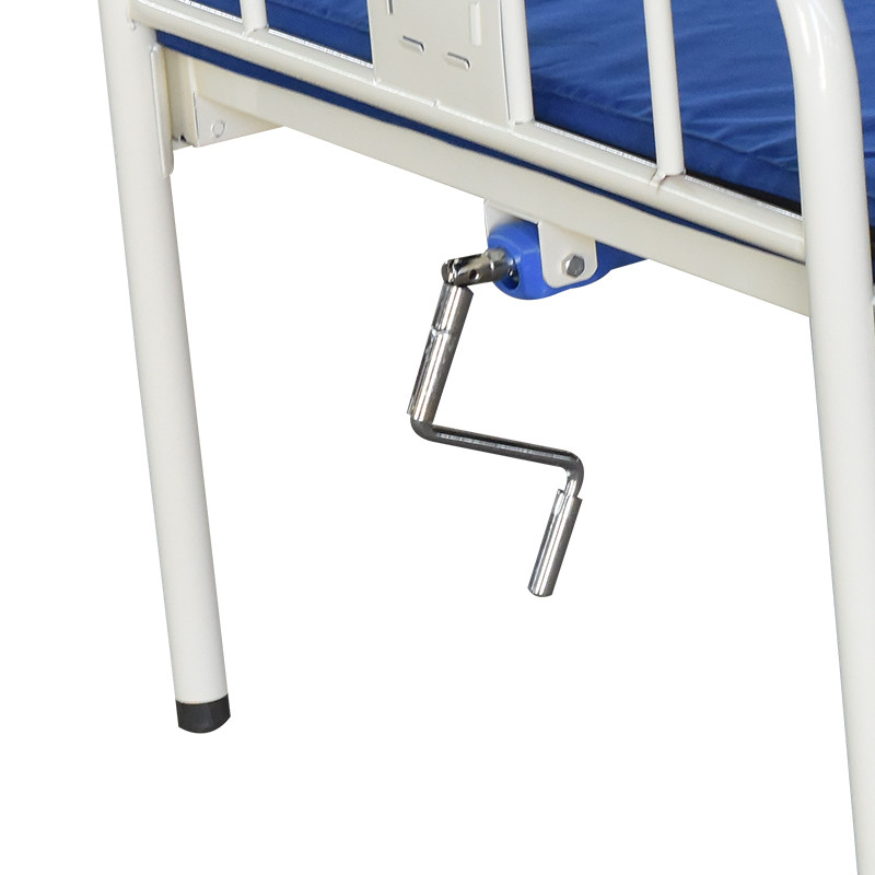 Stainless Steel Headboard Metal Manual Nursing Bed Hospital Furniture