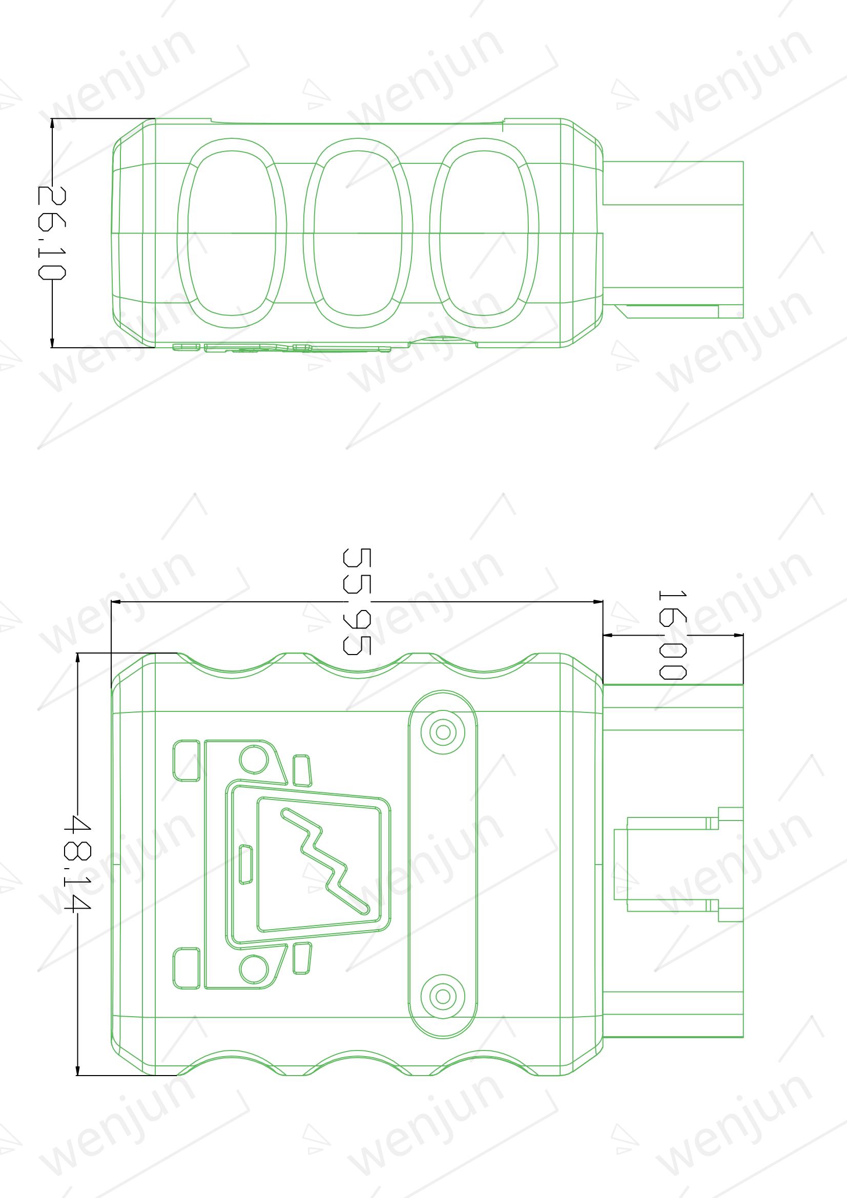 OBD2 Folded Male With OBD2 Car Label Red Shell