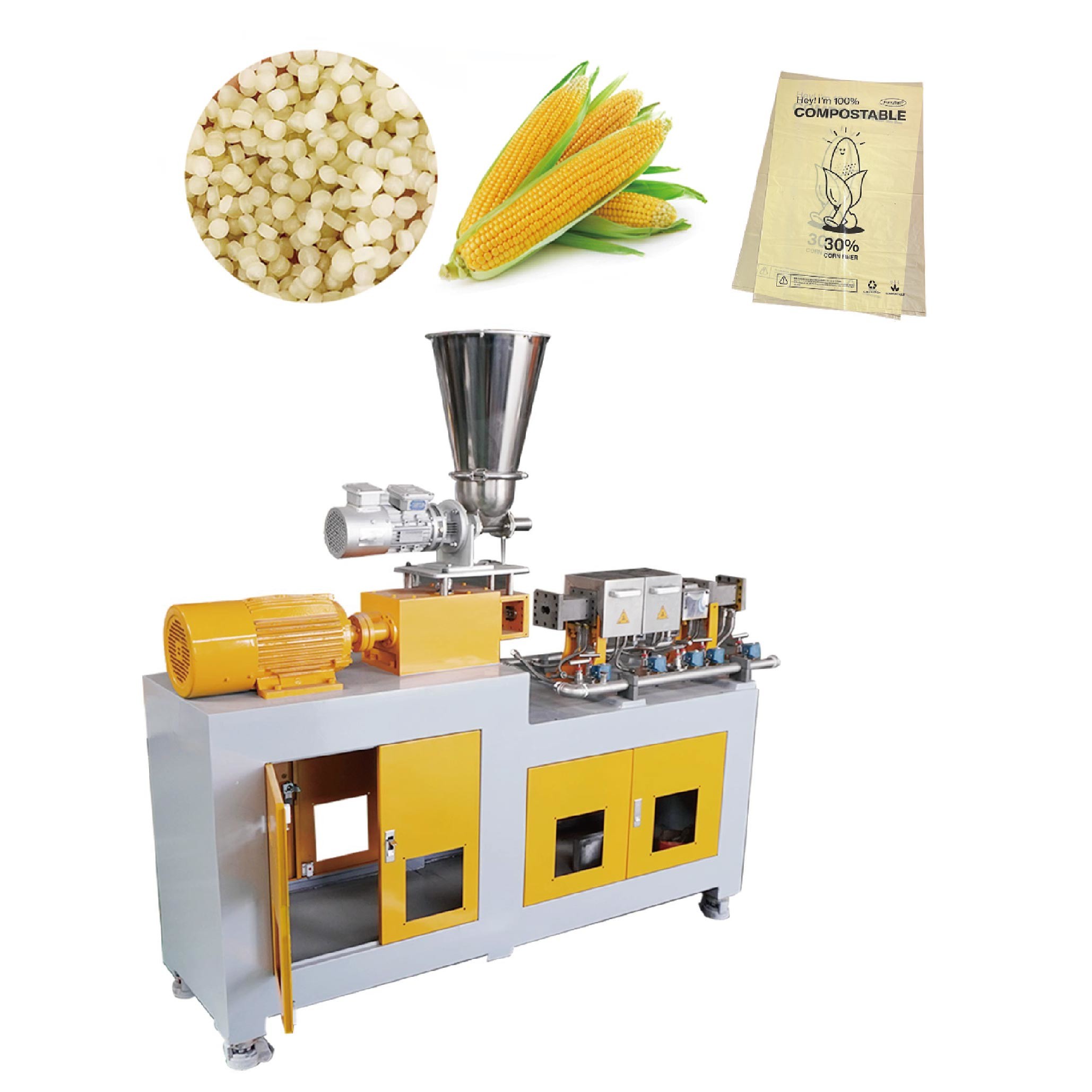Pet Pvc Pp Pe Ps Eva Ldpe Polycarbonate Hdpe Abs Biodegradable Plastic Extruder Granulator